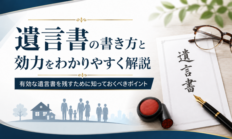 遺言書の書き方と効力を解説する法律記事のアイキャッチ画像
